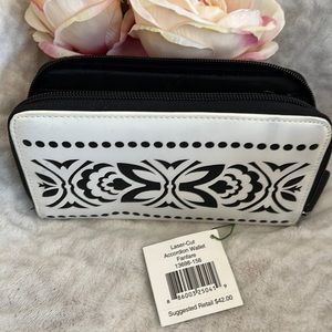 Gorgeous new laser-cut accordion wallet